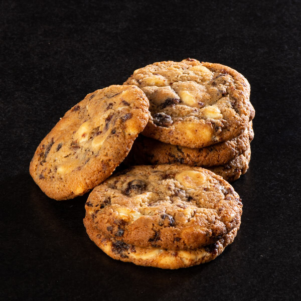 cherry bomb cookies stacked on table