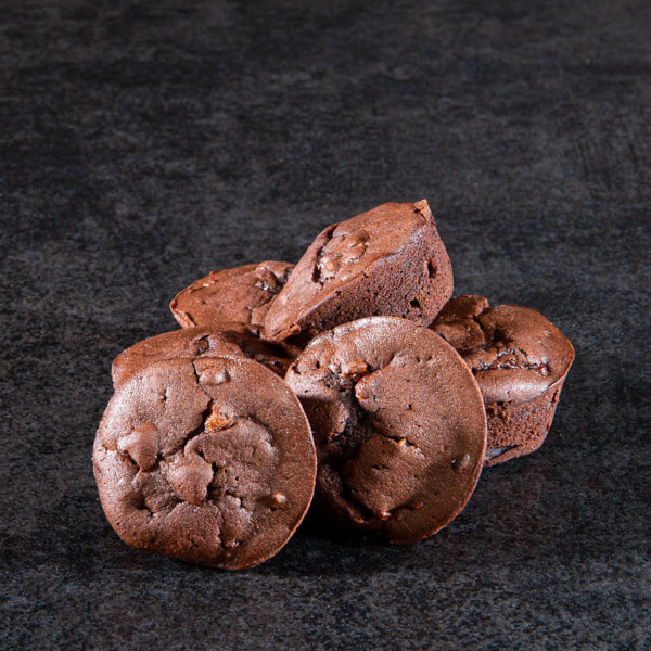 Chocolate Cookies with Irish Stout and Crunchy Pecans stacked on table