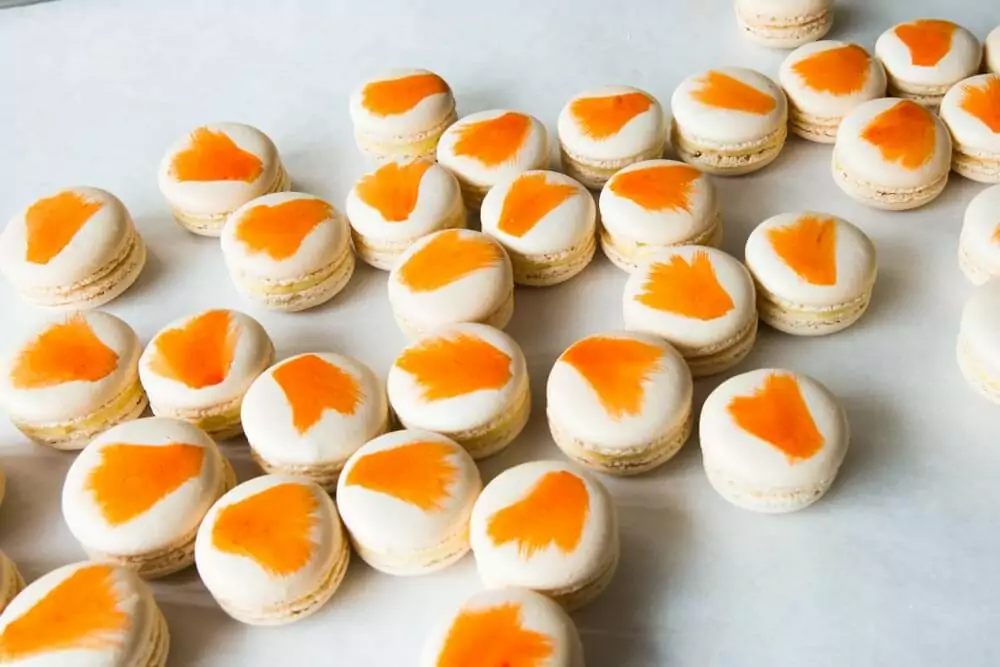 Dozens of Orange Macarons