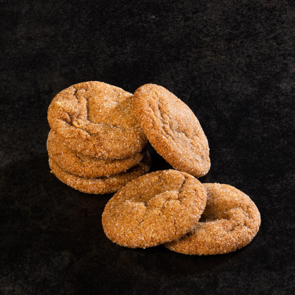 a stack of vegan spice cookies