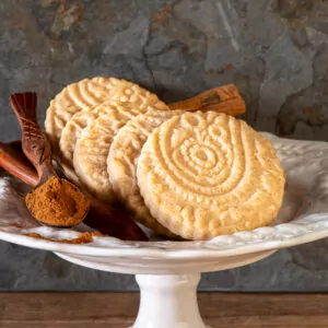 Cinnamon SHortbread displayed for serving