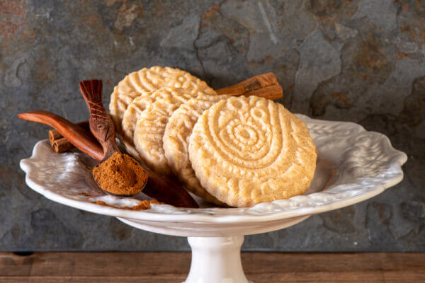 Cinnamon SHortbread displayed for serving